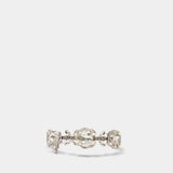 Multi Crystal Headband - SELF PORTRAIT - Pearls - Silver