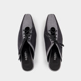 Corset Sandals - Carel - Canvas - Black