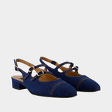 Peche 25 Sandals - Carel - Cotton - Blue