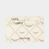 Zv Pass Monogrammed Card Case - Zadig & Voltaire - Synthetic - White