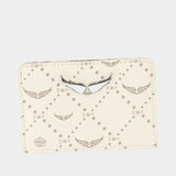 Zv Pass Monogrammed Card Case - Zadig & Voltaire - Synthetic - White