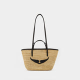 Le Mini Wings shopping bag - Zadig & Voltaire - Raphia - Beige