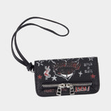 Rock Keyring Wallet On Chain - Zadig & Voltaire - Leather - Black