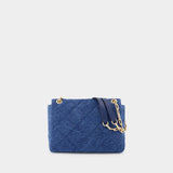 Grand Moon Shoulder Bag - Vanessa Bruno - Linen - Blue