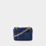 Nano Moon Shoulder Bag - Vanessa Bruno - Linen - Blue
