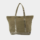 M Zippe Shopper Bag - Vanessa Bruno - Linen - Khaki