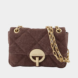 Nano Moon Shoulder Bag - Vanessa Bruno - Linen - Brown