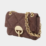 Nano Moon Shoulder Bag - Vanessa Bruno - Linen - Brown