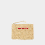 Praia Pouch Gc Pouch - Isabel Marant - Raffia - Beige