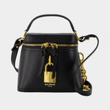 Pulse Vanity-Waxy Bag - Balmain - Leather - Black