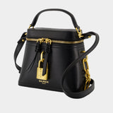 Pulse Vanity-Waxy Bag - Balmain - Leather - Black