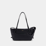 Track Zip Small Shoulder Bag - Balmain - Leather - Black