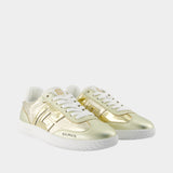 Swan Sneakers - Balmain - Leather - Gold