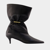 Kitten ankle boots - Balmain - Leather - Black