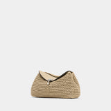 Mini T-Lock Clutch - TOTEME - Leather - Beige