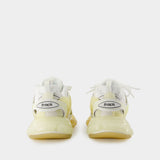 Track Clear Sole Sneakers in White Cream