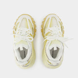 Track Clear Sole Sneakers in White Cream