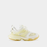 Track Clear Sole Sneakers in White Cream