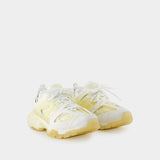 Track Clear Sole Sneakers in White Cream