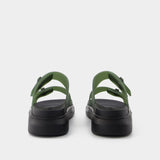 Rubber Sandals - Alexander McQueen - Calfskin - Khaki