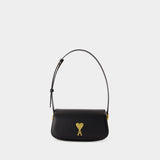 Shoulder Bag Paris Paris - AMI Paris - Leather - Black