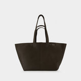 Midi Tote Bag - AMI Paris - Leather - Black