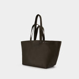 Midi Tote Bag - AMI Paris - Leather - Black