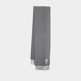 Cloud Scarf - AMI Paris - Wool - Grey