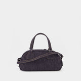 Friday Bowling Baguette Crossbody - Courreges - Leather - Grey