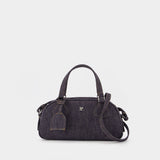 Friday Bowling Baguette Crossbody - Courreges - Leather - Grey