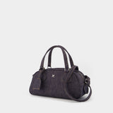 Friday Bowling Baguette Crossbody - Courreges - Leather - Grey