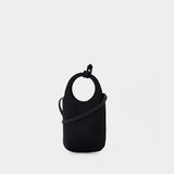 Slim Holy Handbag - Courreges - Satin - Black