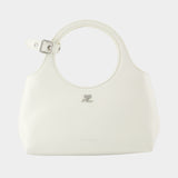 Mini Holy Day Purse - Courreges - Leather - White