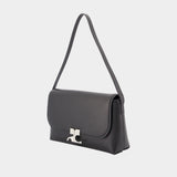 Icotype Shoulder Bag - Courreges - Leather - Black