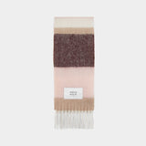 Stripes Scarf - Maison Kitsune - Wool - Pink