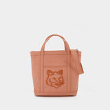 Fox Head Small Shopper Bag - Maison Kitsune - Cotton - Pink