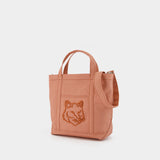 Fox Head Small Shopper Bag - Maison Kitsune - Cotton - Pink