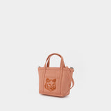 Fox Head Mini Shopper Bag - Maison Kitsune - Cotton - Pink