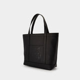 Fox Head Medium Shopper Bag - Maison Kitsune - Leather - Black