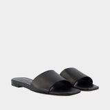 Anna Slides - Aeyde - Leather - Black