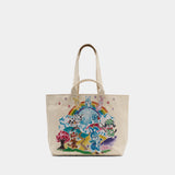 Large Shopper Bag - Kenzo - Cotton - Beige