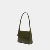 Virginie Flap Shoulder Bag - A.P.C. - Leather - Khaki