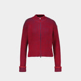 Sapa Knit W Zip Cardigan Knitwear - RAINS - Synthetic - Red