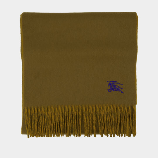 Knight Solid Scarf - Burberry - Wool - Khaki