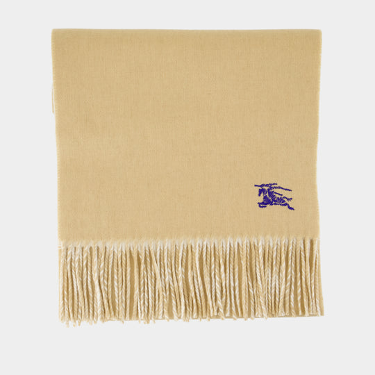 Knight Solid Scarf - Burberry - Wool - Beige