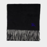 Knight Solid Scarf - Burberry - Wool - Black