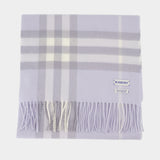 Giant Check Scarf - Burberry - Wool - Grey