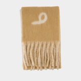 Mu Text Scarf - Burberry - Wool - Beige