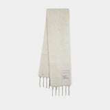 Mu Brushed Scarf - Burberry - Wool - White