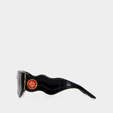 Wave Sunglasses - Casablanca - Acetate - Black
